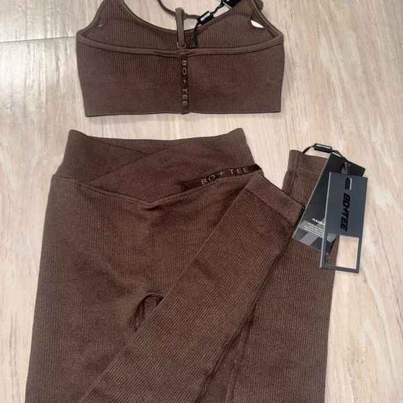 Bo+Tee Brown Activewear Set - Picture 2 of 4